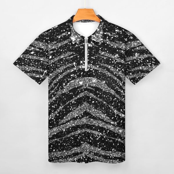 Animal Print Short Sleeve Polo Shirt - Image 3