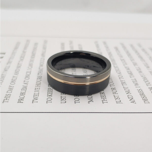 Tungsten Steel Classic Glossy Ring - Image 2