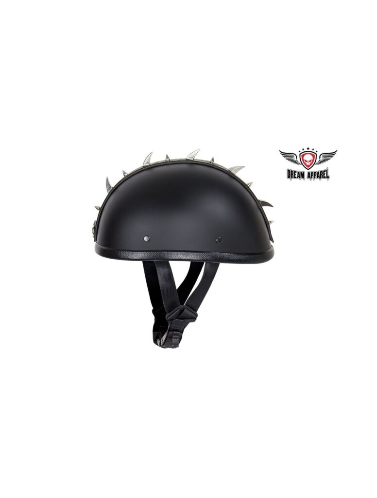 Helmet Spike Strip with Dual Style Spikes and Metallic Skull - Image 2