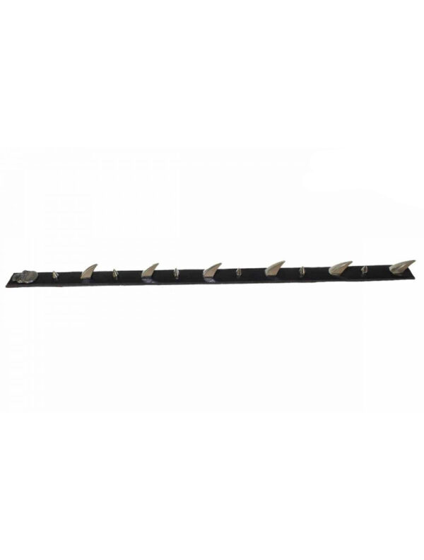 Helmet Spike Strip with Dual Style Spikes and Metallic Skull - Image 3