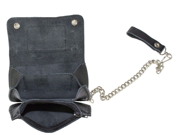 Leather Chain Wallet W/ USA Flag - Image 5