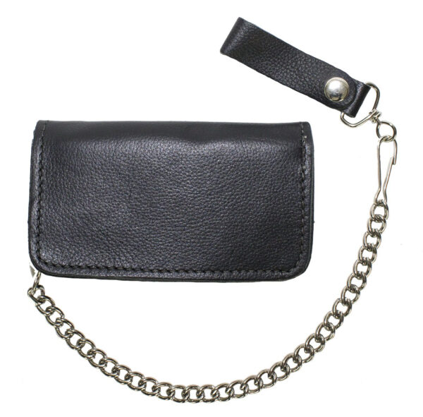 Leather Chain Wallet W/ USA Flag - Image 4