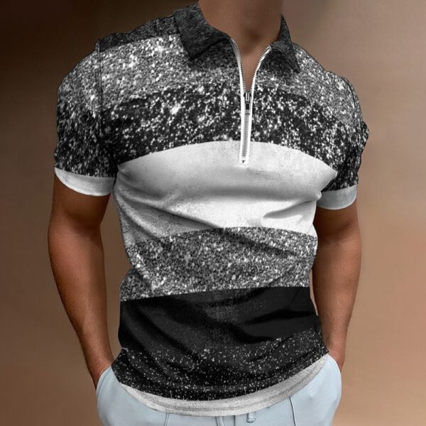 Color Block Short Sleeve Polo Shirt