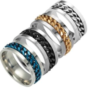 Chain Link Design Stainless Steel Ring