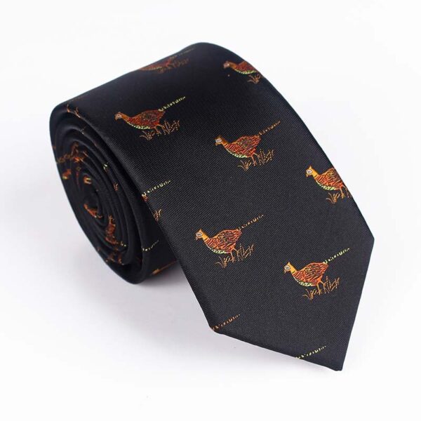 Yarn Dyed Jacquard Bird Necktie - Image 14