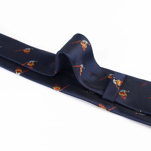 Yarn Dyed Jacquard Bird Necktie - Image 4