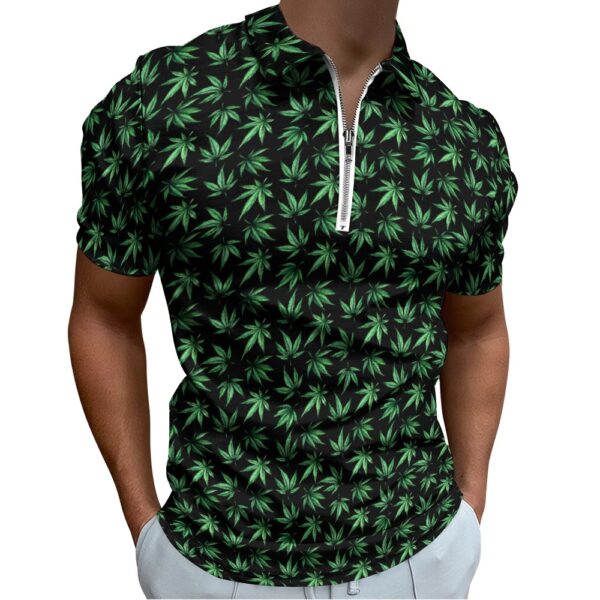 Weed Short Sleeve Polo Shirt - Image 3