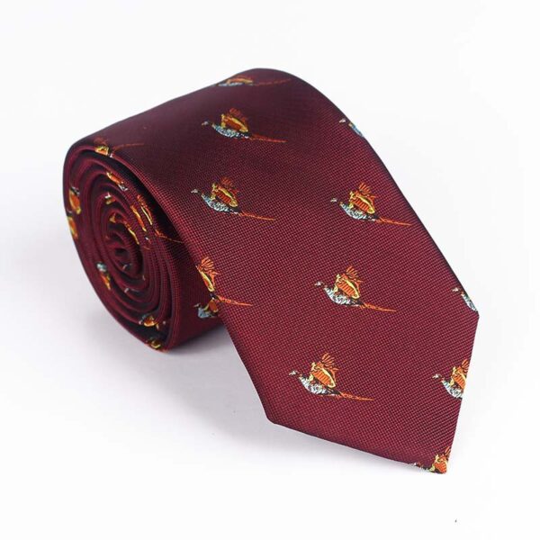 Yarn Dyed Jacquard Bird Necktie - Image 7
