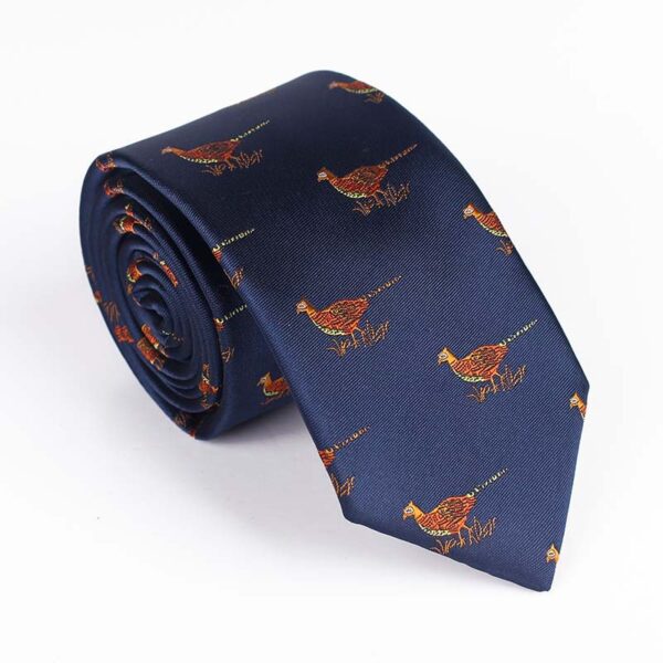 Yarn Dyed Jacquard Bird Necktie - Image 16