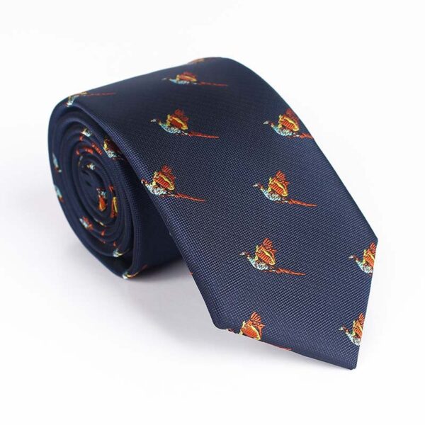Yarn Dyed Jacquard Bird Necktie - Image 8