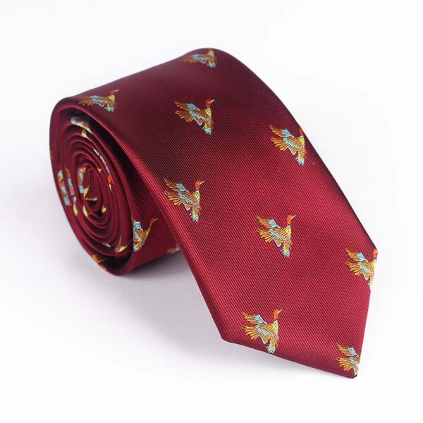 Yarn Dyed Jacquard Bird Necktie - Image 11