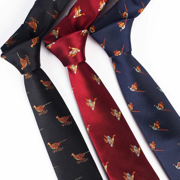 Yarn Dyed Jacquard Bird Necktie