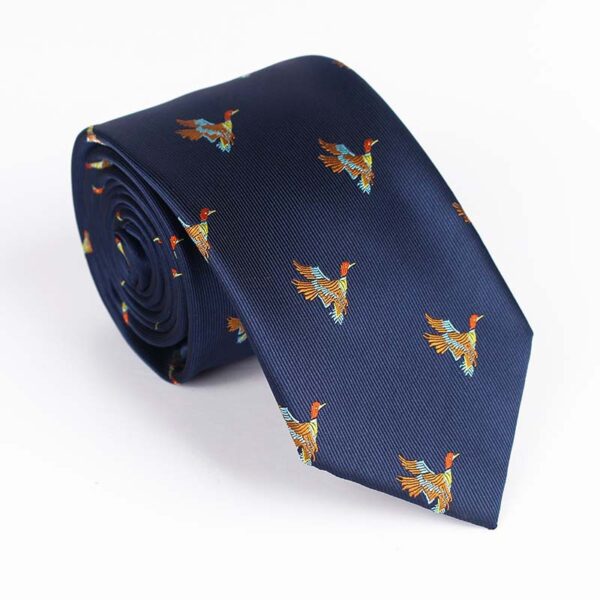 Yarn Dyed Jacquard Bird Necktie - Image 12