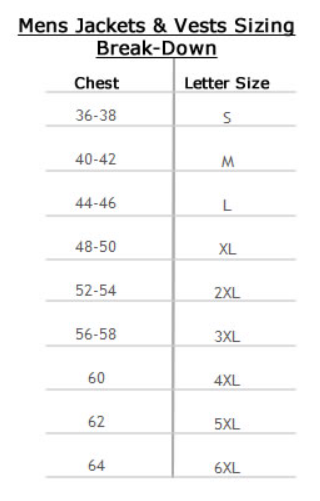 MensJacketVestSizes MensJacketVestSizes