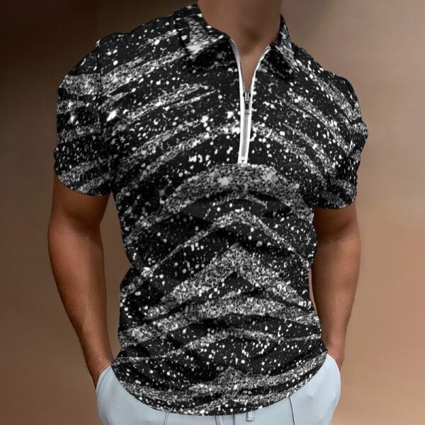 Animal Print Short Sleeve Polo Shirt