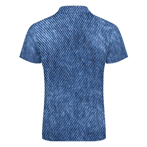 Blue Short Sleeve Polo Shirt - Image 5