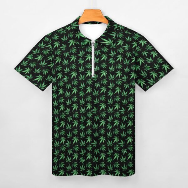 Weed Short Sleeve Polo Shirt - Image 4