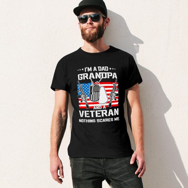 A Dad Grandpa And A Veteran T-shirt - Image 4