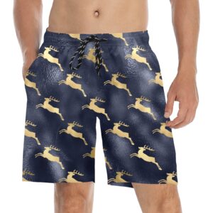 Reindeer Men's Mid-Length Beach Shorts