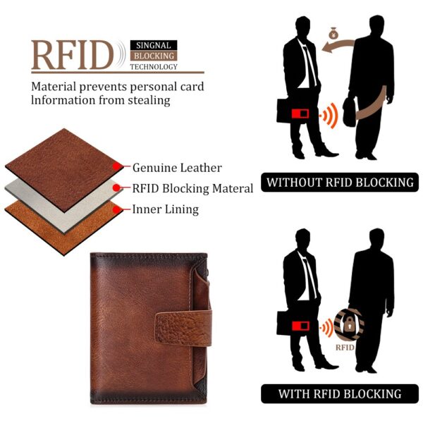 Genuine Cowhide Leather Wallet - Image 7