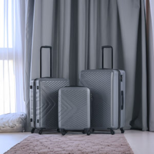 3 Piece Gray ABS Luggage Set
