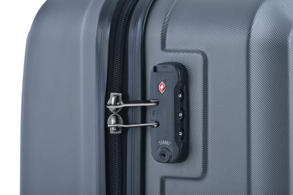 3 Piece Gray ABS Luggage Set - Image 9