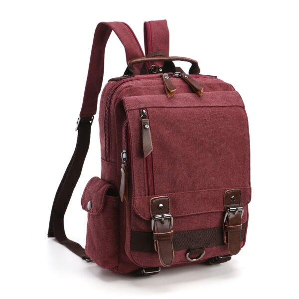 Cotton Canvas Multifunction Backpack - Image 7