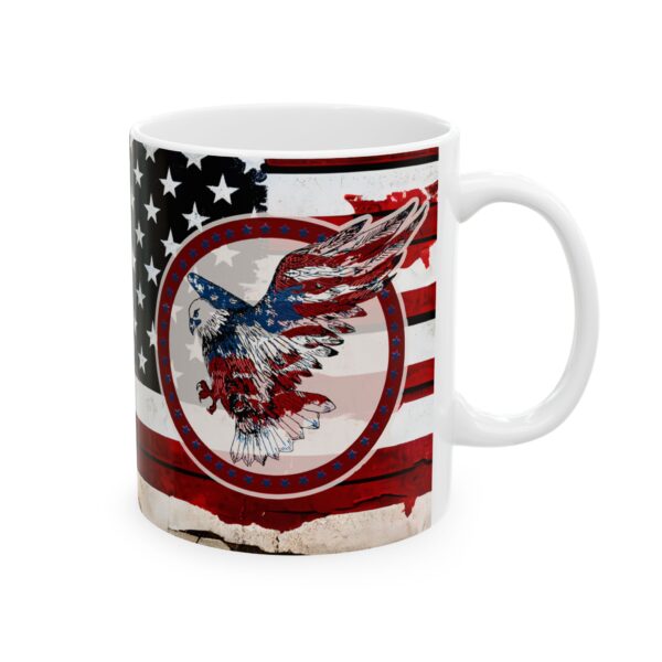 American Eagle and Flag Ceramic Mug 11oz