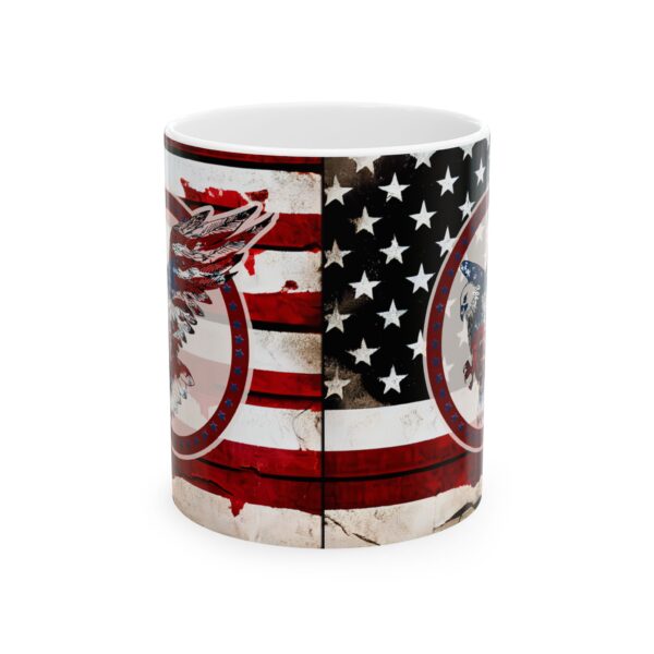 American Eagle and Flag Ceramic Mug 11oz - Image 2