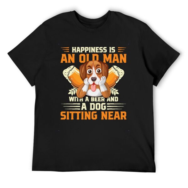 Happiness Is An Old Man With A Dog Men's T-shirt - Image 9