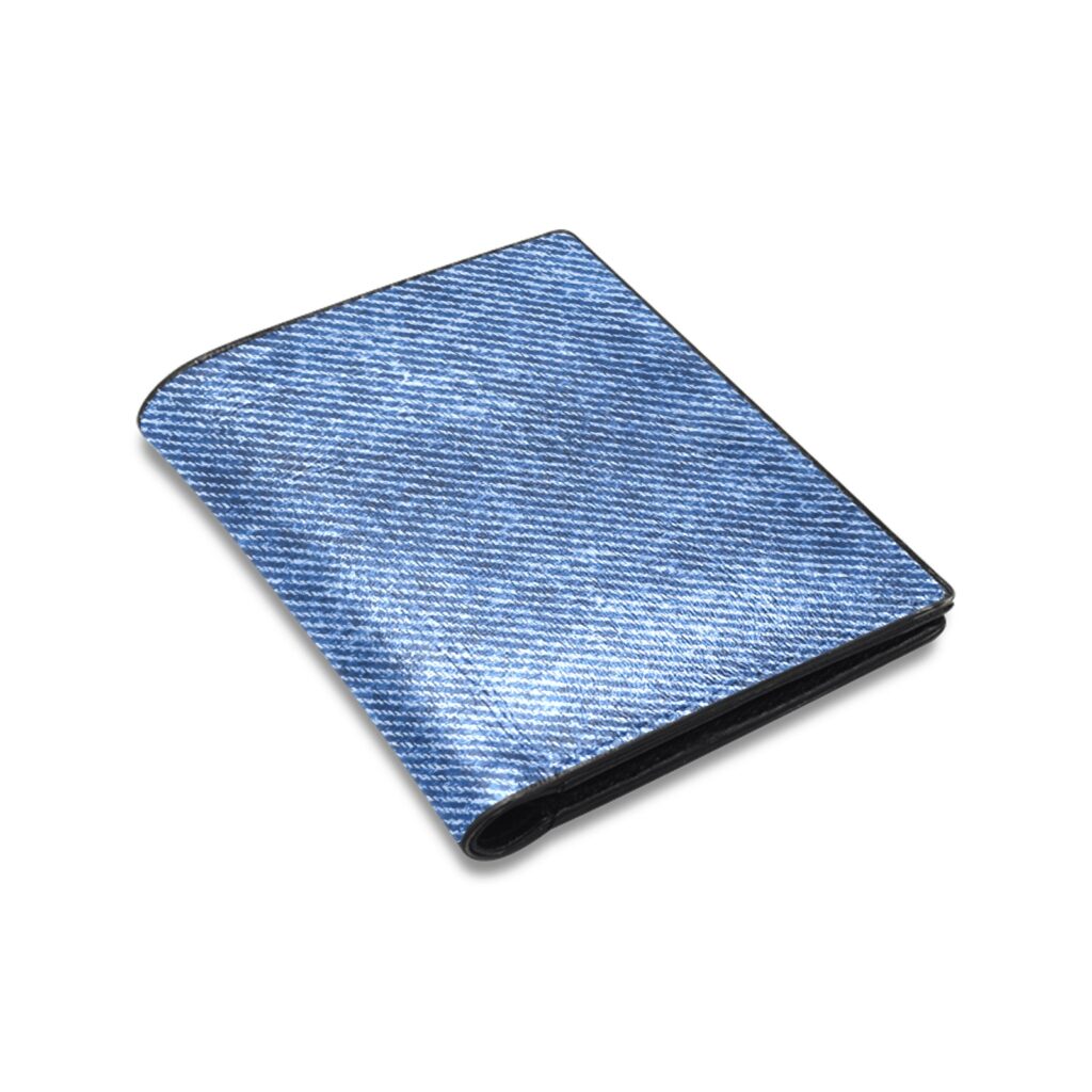 Blue Denim Look Leather Wallet