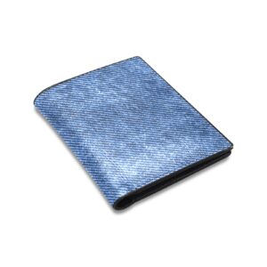 Blue Denim Look Leather Wallet
