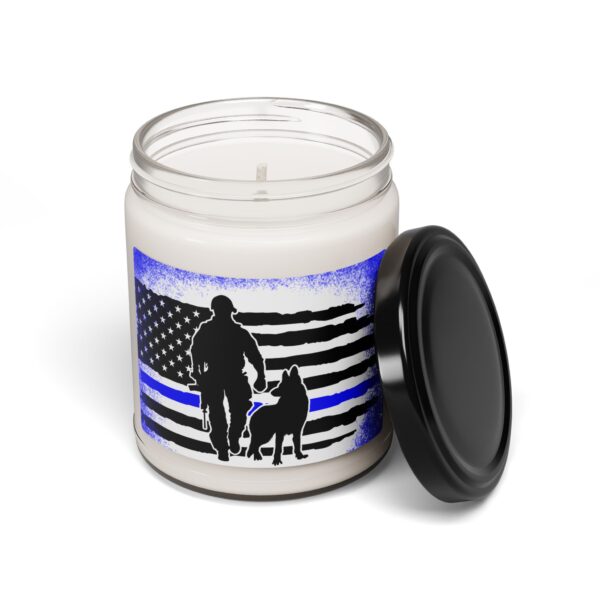 Thin Blue Line Scented Soy Candle 9oz - Image 2
