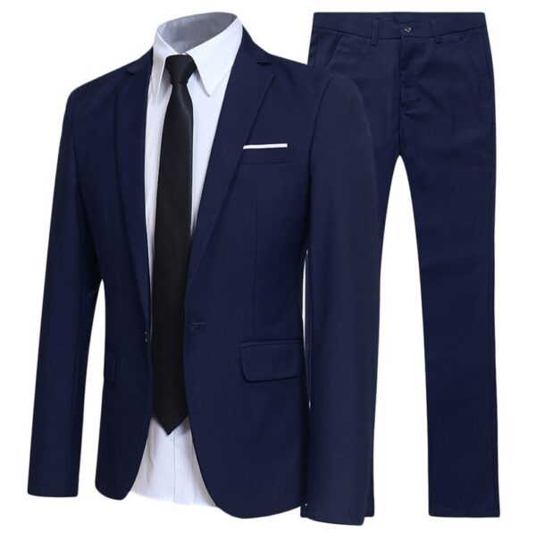 Solid Color Two-Piece Dress Suit - Image 4