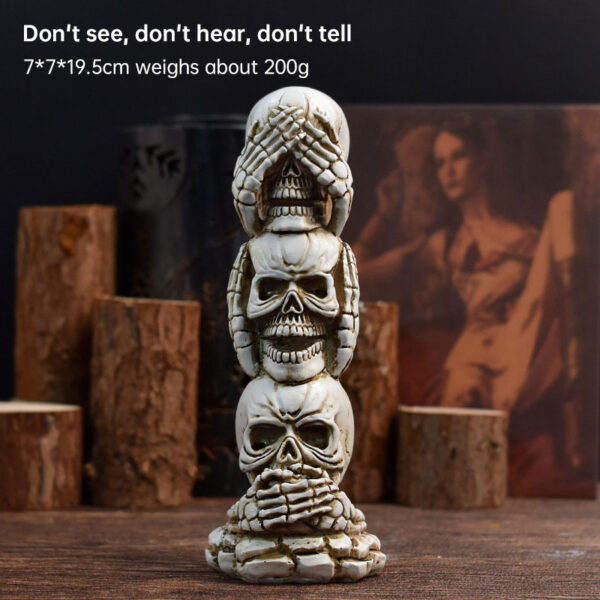 Skull Yoga Resin Figurine - Image 16