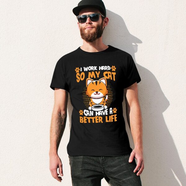 I Work Hard Men's T-shirt - Image 4