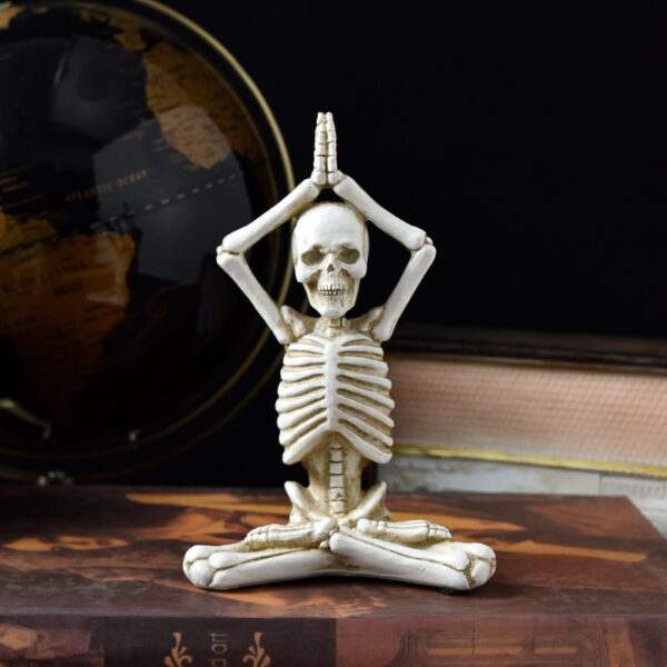 Skull Yoga Resin Figurine - Image 2