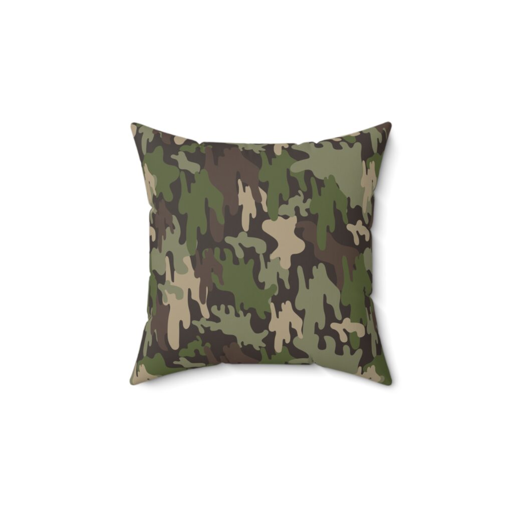 Camo Print Throw Pillow for Military Lovers - Stylish Home Decor