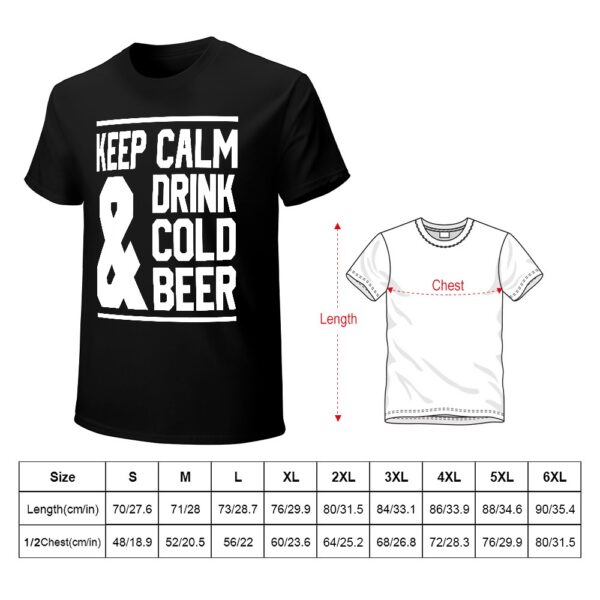 Keep Calm & Drink Cold Beer Men's T-shirt - Image 6