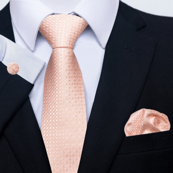 Patterned Necktie Hanky and Cufflinks Set - Image 22