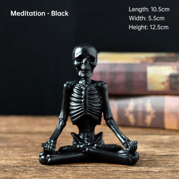 Skull Yoga Resin Figurine - Image 12