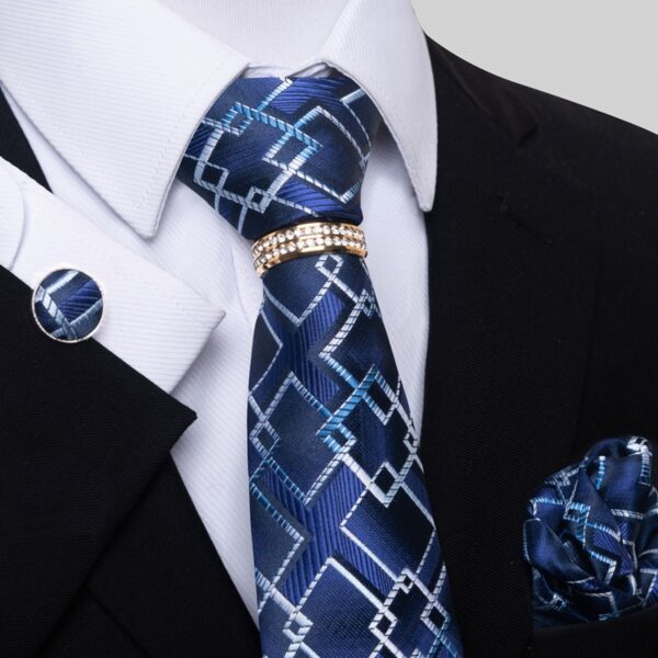 Tie Handkerchief and Cufflinks Set - Image 9
