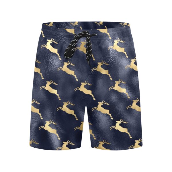 Reindeer Men's Mid-Length Beach Shorts - Image 3