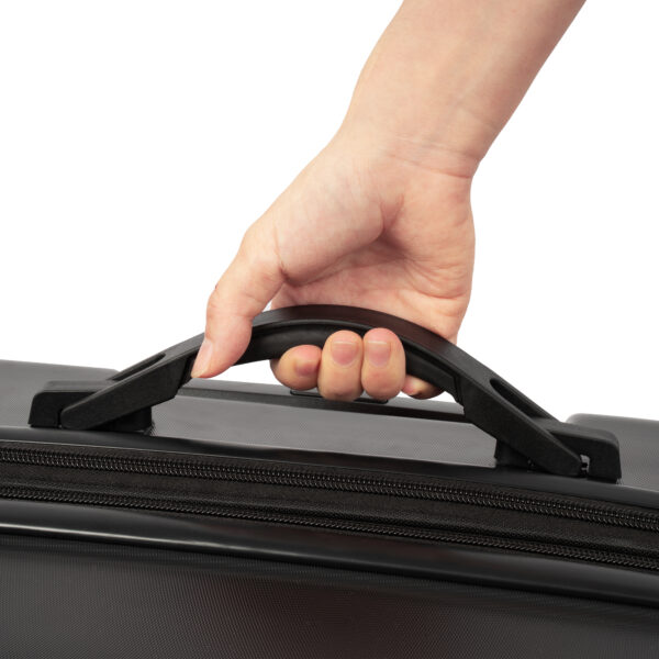 3 Pcs Black Hard Shell Luggage Set - Image 3