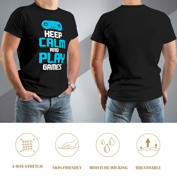 Keep Calm and Play Games Men's T-shirt - Image 8