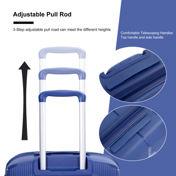 Expandable Lightweight Hard Shell Suitcase Set with Double Spinner Wheels - Image 13