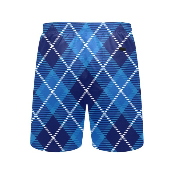 Plaid Men's Mid-Length Beach Shorts - Image 4