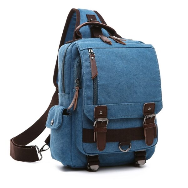 Cotton Canvas Multifunction Backpack - Image 8