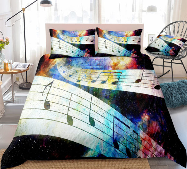 Musical Notes 3D Three Piece Bedding Set - Image 4