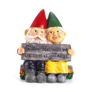 Gnome Couple Embracing Love Figurine